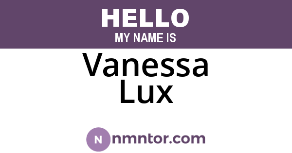 Vanessa Lux