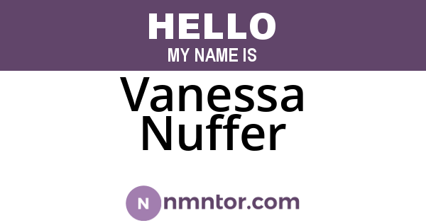 Vanessa Nuffer