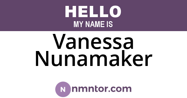 Vanessa Nunamaker