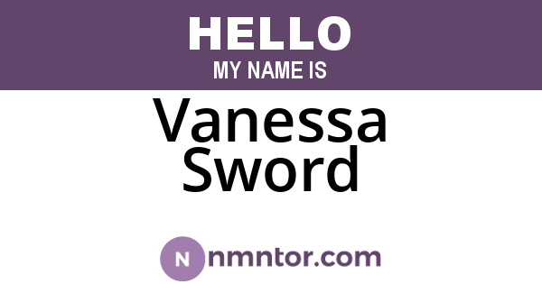 Vanessa Sword