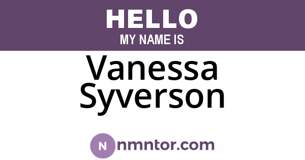 Vanessa Syverson