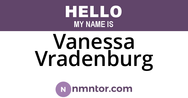 Vanessa Vradenburg