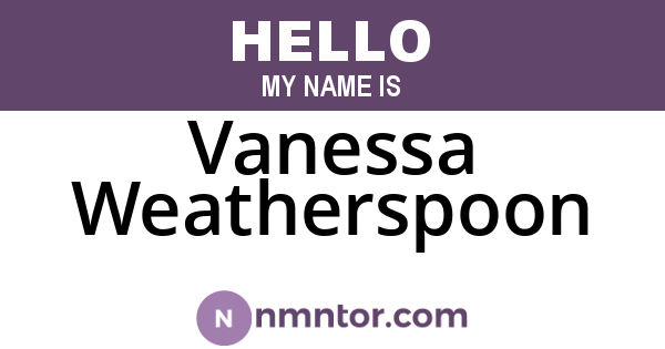 Vanessa Weatherspoon