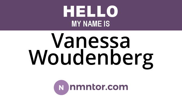 Vanessa Woudenberg