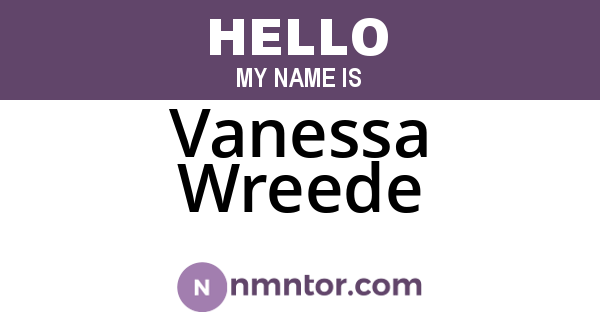 Vanessa Wreede