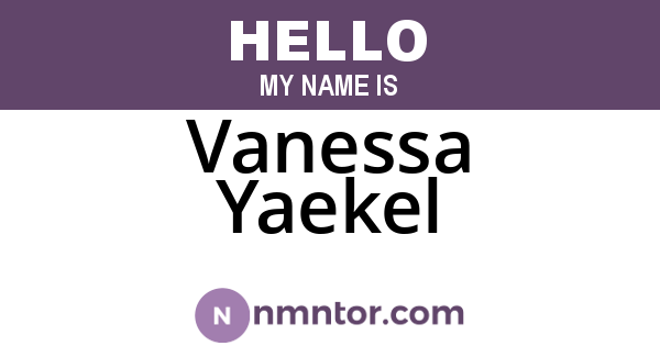 Vanessa Yaekel