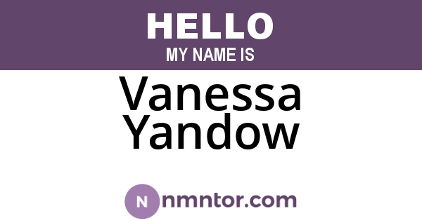Vanessa Yandow