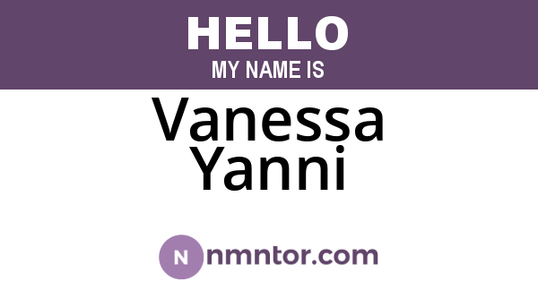 Vanessa Yanni