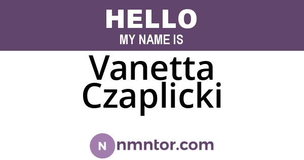 Vanetta Czaplicki
