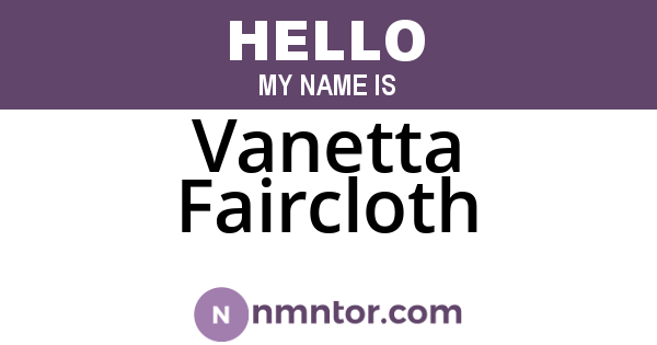 Vanetta Faircloth