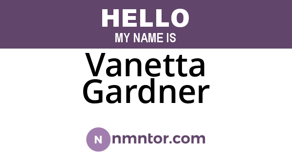 Vanetta Gardner