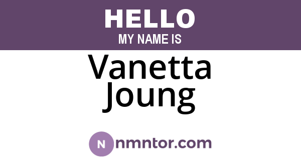 Vanetta Joung