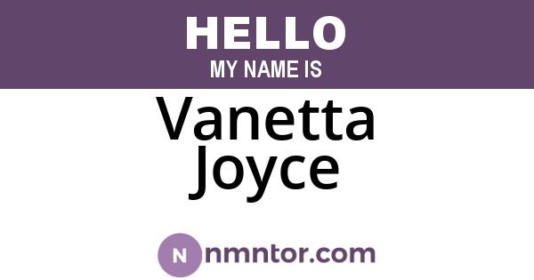 Vanetta Joyce
