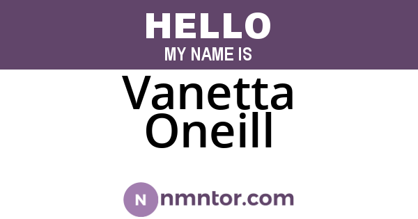 Vanetta Oneill