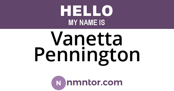 Vanetta Pennington
