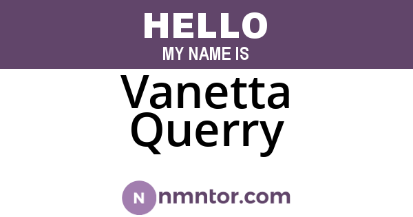 Vanetta Querry