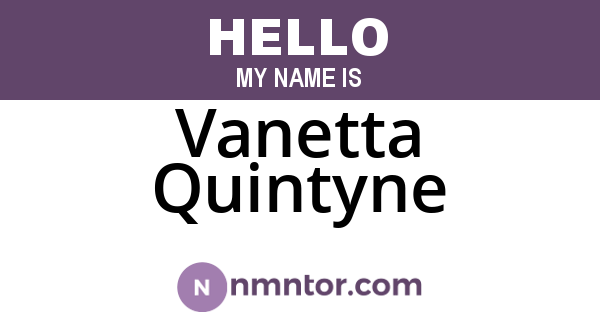 Vanetta Quintyne