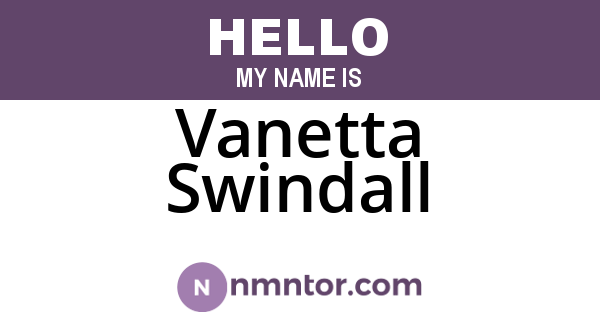 Vanetta Swindall