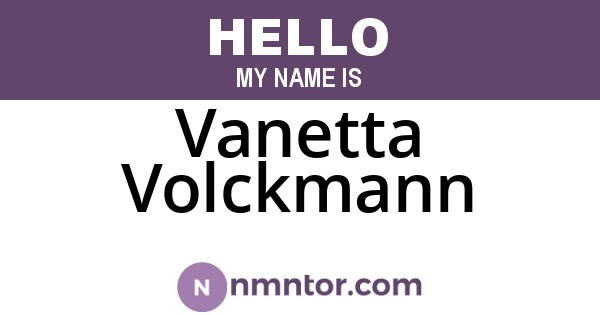 Vanetta Volckmann