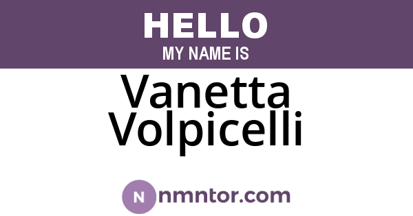 Vanetta Volpicelli