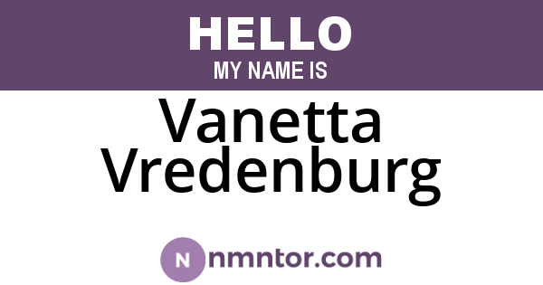 Vanetta Vredenburg