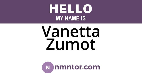 Vanetta Zumot