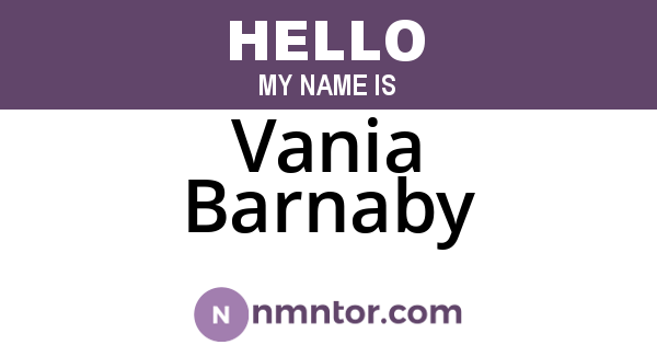 Vania Barnaby