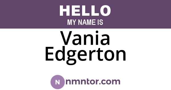 Vania Edgerton