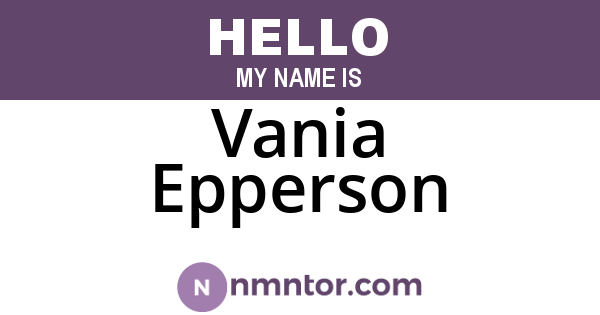 Vania Epperson