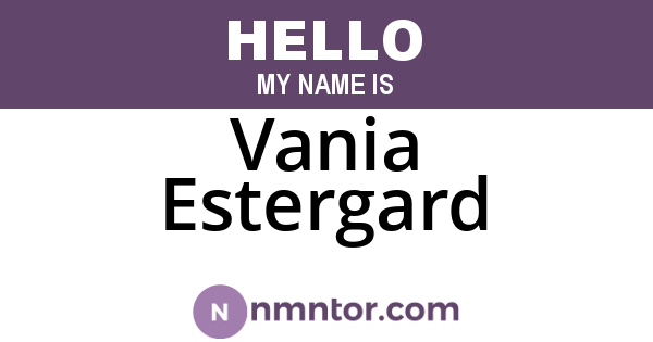 Vania Estergard