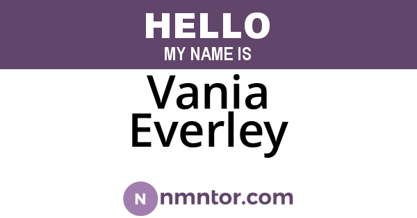 Vania Everley
