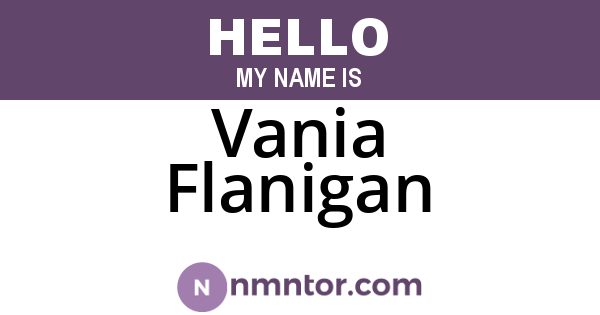 Vania Flanigan