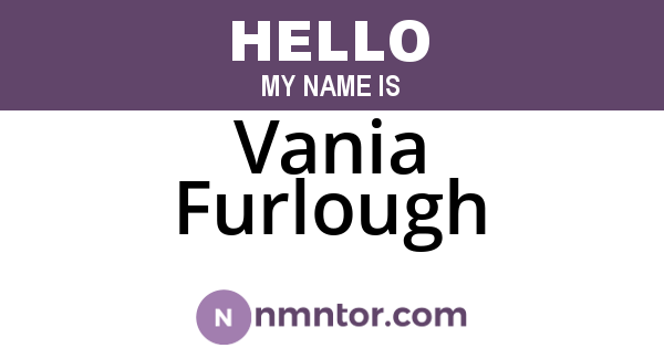 Vania Furlough