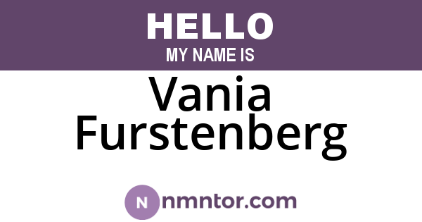Vania Furstenberg