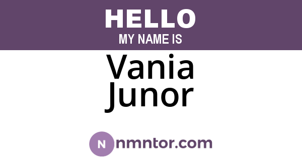 Vania Junor