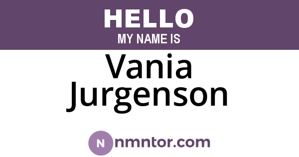 Vania Jurgenson