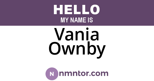 Vania Ownby