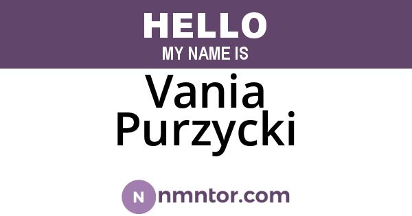 Vania Purzycki