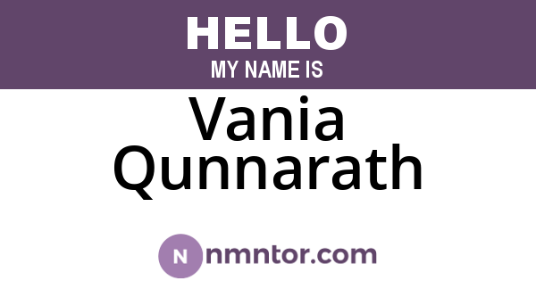Vania Qunnarath