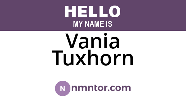 Vania Tuxhorn
