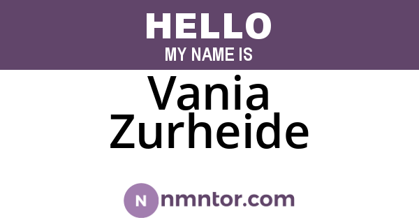 Vania Zurheide