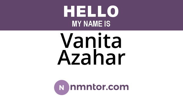 Vanita Azahar
