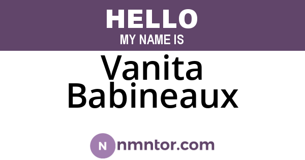 Vanita Babineaux