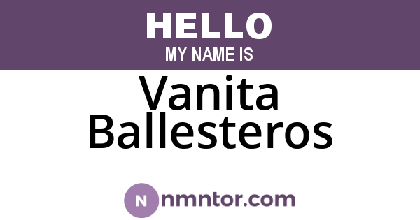 Vanita Ballesteros