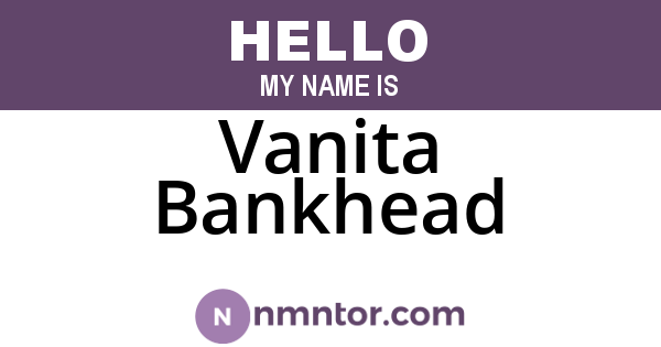 Vanita Bankhead