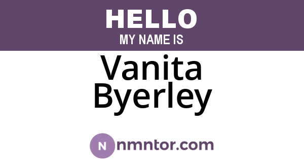 Vanita Byerley