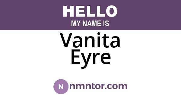 Vanita Eyre