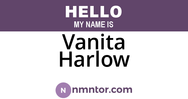 Vanita Harlow
