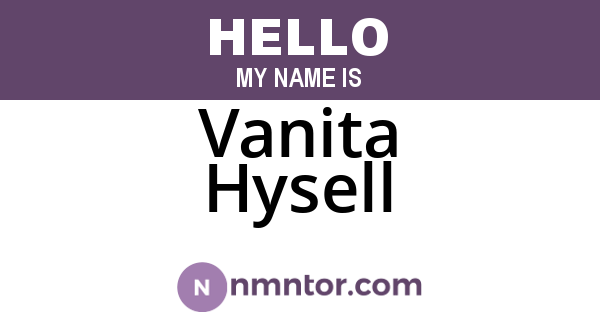 Vanita Hysell