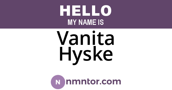 Vanita Hyske